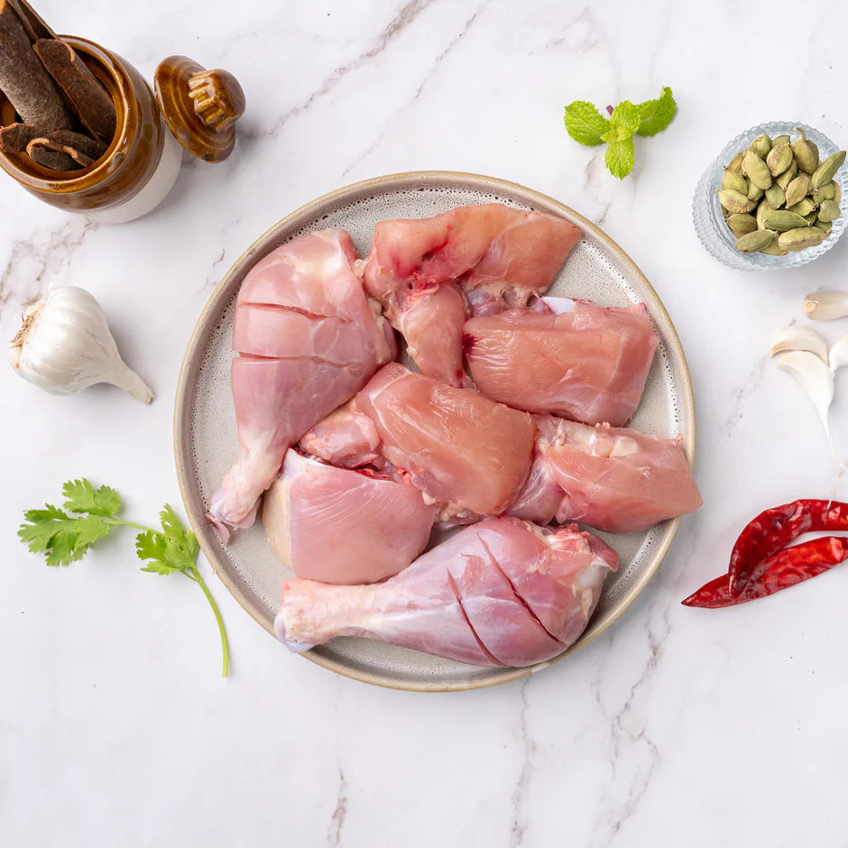 🍗 Chicken Leg Quarter – Biryani Cut (Skin Off) 1 (lb)